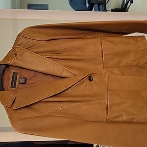 Banana Republic soft leather, saddle color, size 0 blazer.